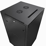 Mонтажный шкаф Cabeus<br>Ввод кабеля осуществляется сверху и снизу, через кабельные вводы, демонтируя заглушки.<br>Активная (принудительная) вентиляция заказывается дополнительно.