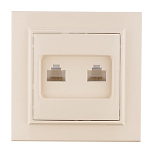 Минск Розетка RJ-45 2-местная СП беж. EKF