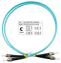 Патч-корд оптический duplex ST-ST 50/125 mm OM3 1м LSZH Cabeus