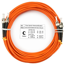 Патч-корд оптический duplex ST-ST 62,5/125 mm 10м LSZH Cabeus