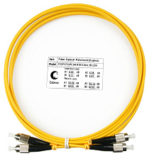 Патч-корд оптический duplex FC-FC 9/125 sm 2м LSZH Cabeus