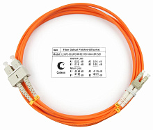 Патч-корд оптический duplex LC-SC 62,5/125 mm 2м LSZH Cabeus