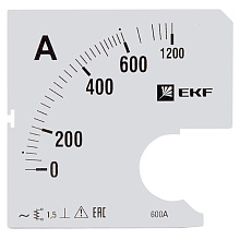 Шкала сменная для A961 600/5А-1,5 EKF Шкала сменная для A961 600/5А-1,5 EKF