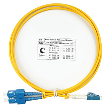 Патч-корд оптический duplex LC-SC 9/125 sm 1,5м LSZH Cabeus