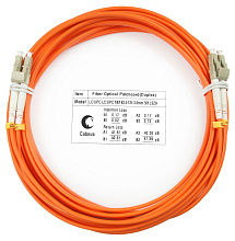 Патч-корд оптический duplex LC-LC 62,5/125 mm 5м LSZH Cabeus