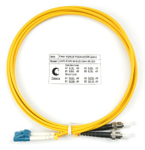 Патч-корд оптический duplex LC-ST 9/125 sm 2м LSZH Cabeus