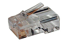 Коннектор RJ11, RJ12, RJ45  Hyperline PLUG-8P8C-U-C5-100 19" кабель 5e  