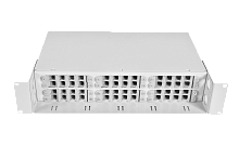Оптический кросс (бокс) 19" с полкой (площадкой), 2U, до 48 портов