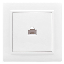 Минск Розетка RJ-45 1-местная СП  белая EKF
