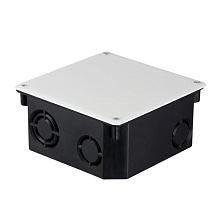 Коробка распаячная КМТ-010-006 с крышкой для твердых стен (107х107х50) с саморезами IP20 EKF