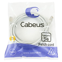 Патч-корд медный Cabeus PC-FTP-RJ45-Cat.5e-5m 19" кабель 5e  серый