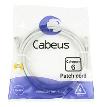 Патч-корд медный Cabeus PC-UTP-RJ45-Cat.6-3m 19" кабель 6  серый