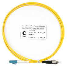 Патч-корд оптический simplex LC-FC 9/125 sm 1,5м LSZH Cabeus