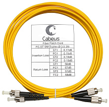 Патч-корд оптический duplex FC-ST 9/125 sm 3м LSZH Cabeus
