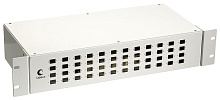 Кросс бокс оптический 19" на 48 SC (LC duplex) со сплайс пластиной и КДЗС (без пигтейлов и проходных адаптеров) Cabeus