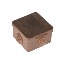 Коробка распаячная КМР-030-036  пылевлагозащитная, 4 мембр.ввода (65х65х50) тёмн. дер. EKF