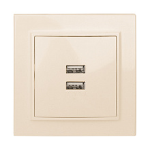 Минск Розетка USB 2-мест. СП 2,1А беж. EKF Минск Розетка USB 2-мест. СП 2,1А беж. EKF