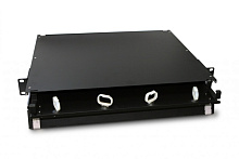 Патч-панель Hyperline FO-19BX-1U-D1-3xSLT-W120H32-EMP 19"  3 портов черный