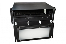 Патч-панель Hyperline FO-19BX-4U-F2-12xSLT-W120H32-EMP 19"  12 портов черный
