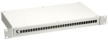 Кросс бокс оптический 19" на 32 SC (LC duplex) со сплайс пластиной и КДЗС (без пигтейлов и проходных адаптеров) Cabeus