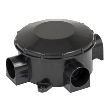 Коробка распаячная КМР-040-040б трехрожковая черная  (70х35) EKF