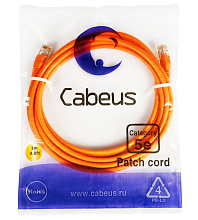 Патч-корд медный Cabeus PC-UTP-RJ45-Cat.5e-3m-OR 19" кабель 5e  оранжевый