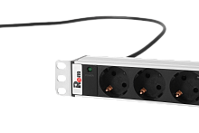 Вертикальный блок розеток Rem-16 с инд., 25 Schuko, 16A, алюм., 42-48U, шнур 3 м.