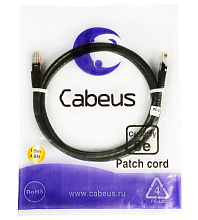 Патч-корд медный Cabeus PC-UTP-RJ45-Cat.5e-1.5m-BK 19" кабель 5e  черный