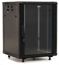 Шкаф телекоммуникационный настенный Hyperline TWB-FC-1245-GP-RAL9004 19" 12U 600x450x650мм