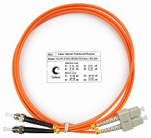 Патч-корд оптический duplex SC-ST 62,5/125 mm 1,5м LSZH Cabeus