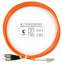 Патч-корд оптический duplex LC-FC 62,5/125 mm 2м LSZH Cabeus