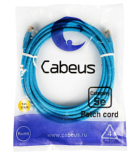Патч-корд медный Cabeus PC-UTP-RJ45-Cat.5e-5m-BL 19" кабель 5e  синий