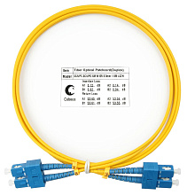 Патч-корд оптический duplex SC-SC 9/125 sm 1,5м LSZH Cabeus