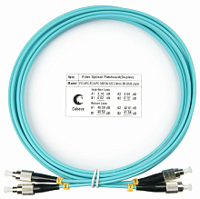 Патч-корд оптический duplex FC-FC 50/125 mm OM3 3м LSZH Cabeus