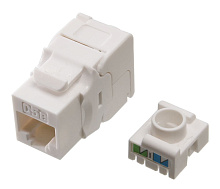 Модуль Keystone Cabeus KJ-RJ45-Cat.5E-180-Tooless 19" кабель 5e белый Модуль Keystone Cabeus KJ-RJ45-Cat.5E-180-Tooless 19" кабель 5e белый