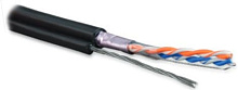 Витая пара Hyperline FUTP2-C5-S24-SW-OUT-PE-BK-500 5 Черный 500  м