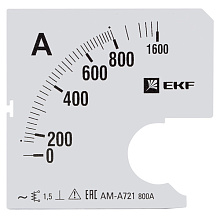 Шкала сменная для A721 800/5А-1,5 EKF Шкала сменная для A721 800/5А-1,5 EKF