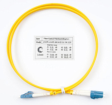 Патч-корд оптический duplex LC-LC 9/125 sm 1м LSZH Cabeus