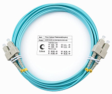 Патч-корд оптический duplex SC-SC 50/125 mm OM3 5м LSZH Cabeus