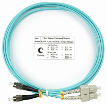 Патч-корд оптический duplex SC-FC 50/125 mm OM3 2м LSZH Cabeus