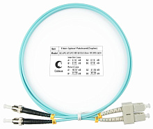 Патч-корд оптический duplex SC-ST 50/125 mm OM3 1,5м LSZH Cabeus