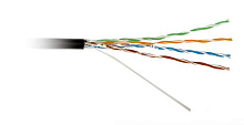 Витая пара Hyperline UUTP4-C5E-S24-2SW-OUT-PE-BK-500 5e Черный 500 м