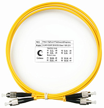Патч-корд оптический duplex FC-FC 9/125 sm 1,5м LSZH Cabeus