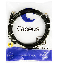 Патч-корд медный Cabeus PC-UTP-RJ45-Cat.5e-3m-BK 19" кабель 5e  черный