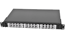 Оптический кросс (бокс) 19" выдвижной, 1U, до 24 портов, цвет черный
