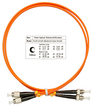Патч-корд оптический duplex FC-ST 62,5/125 mm 1м LSZH Cabeus