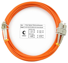 Патч-корд оптический duplex LC-SC 62,5/125 mm 7м LSZH Cabeus