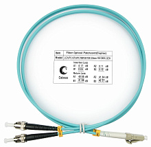 Патч-корд оптический duplex LC-ST 50/125 mm OM3 1м LSZH Cabeus