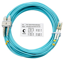 Патч-корд оптический duplex LC-SC 50/125 mm OM3 25м LSZH Cabeus