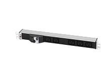 Блок розеток Rem-32 с авт., 5 IEC 60320 C19, 32А, алюм., 19", колодка
